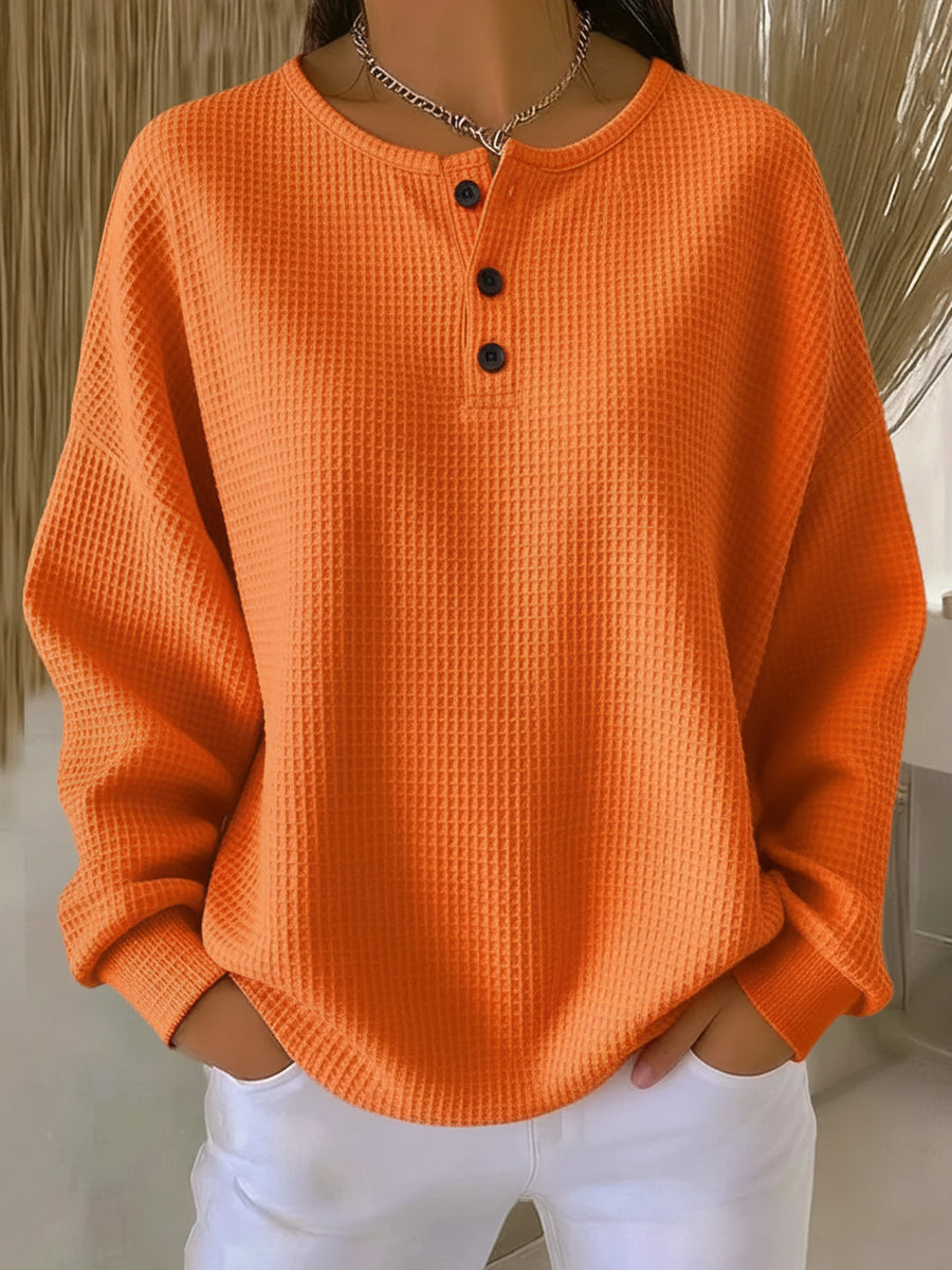 Annelie – Stylowy luźny top Henley