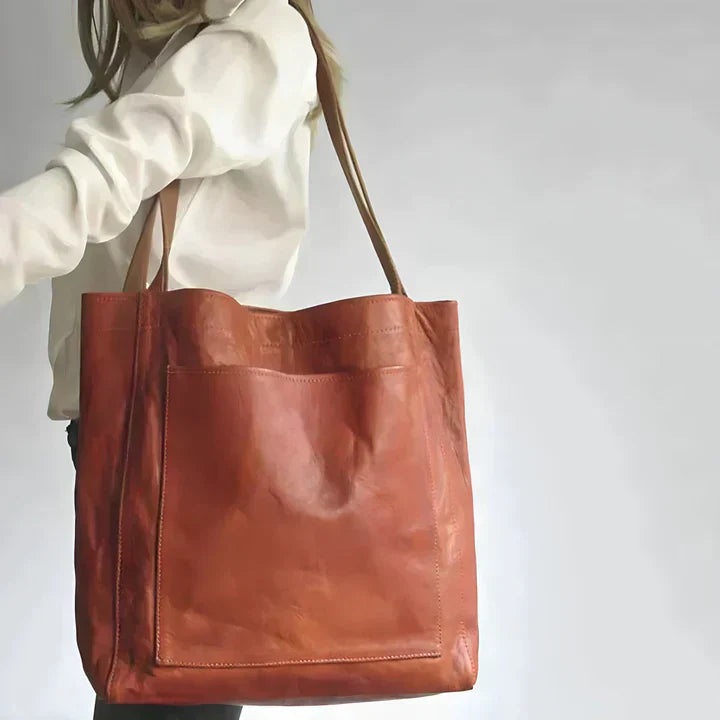 Tesalia – klasyczna skórzana torba typu tote
