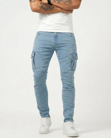 Edward - Stretch Navy Cargo Pants