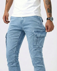 Edward - Stretch Navy Cargo Pants