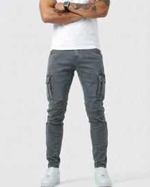 Edward - Stretch Navy Cargo Pants
