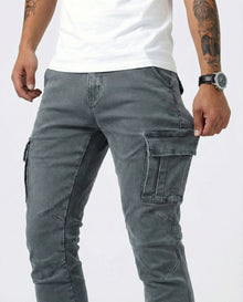 Edward - Stretch Navy Cargo Pants