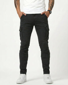 Edward - Stretch Navy Cargo Pants
