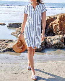 Emma - striped shirt dress