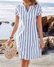 Emma - striped shirt dress