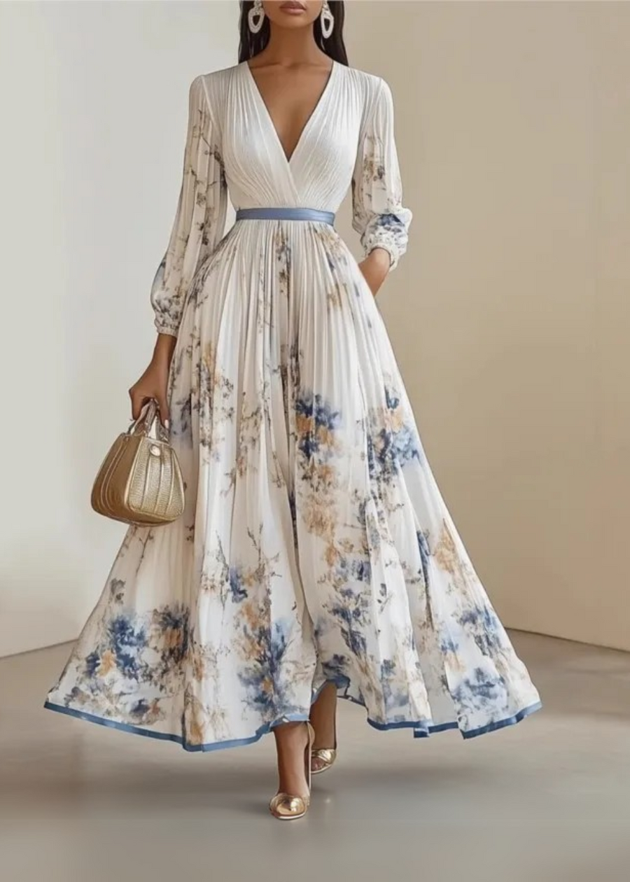 Katie | Elegancka Kwietna Sukienka Maxi