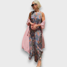 Lindiwe – Elegancka Sukienka Maxi z Kardiganem