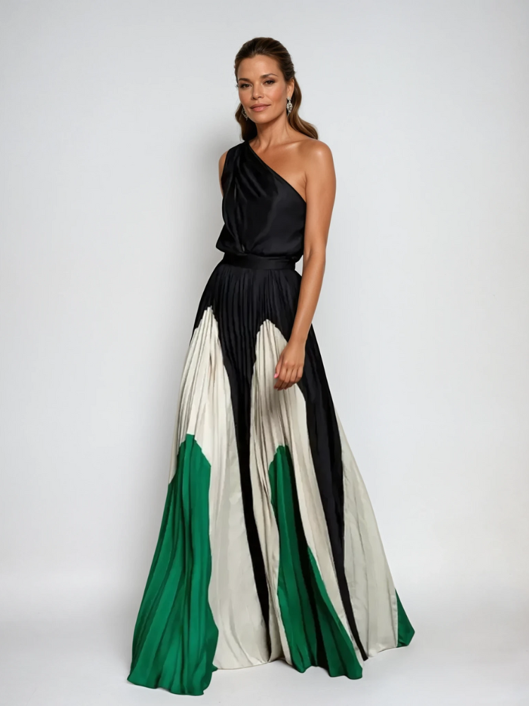 Poppy | Elegancka sukienka maxi na jedno ramię